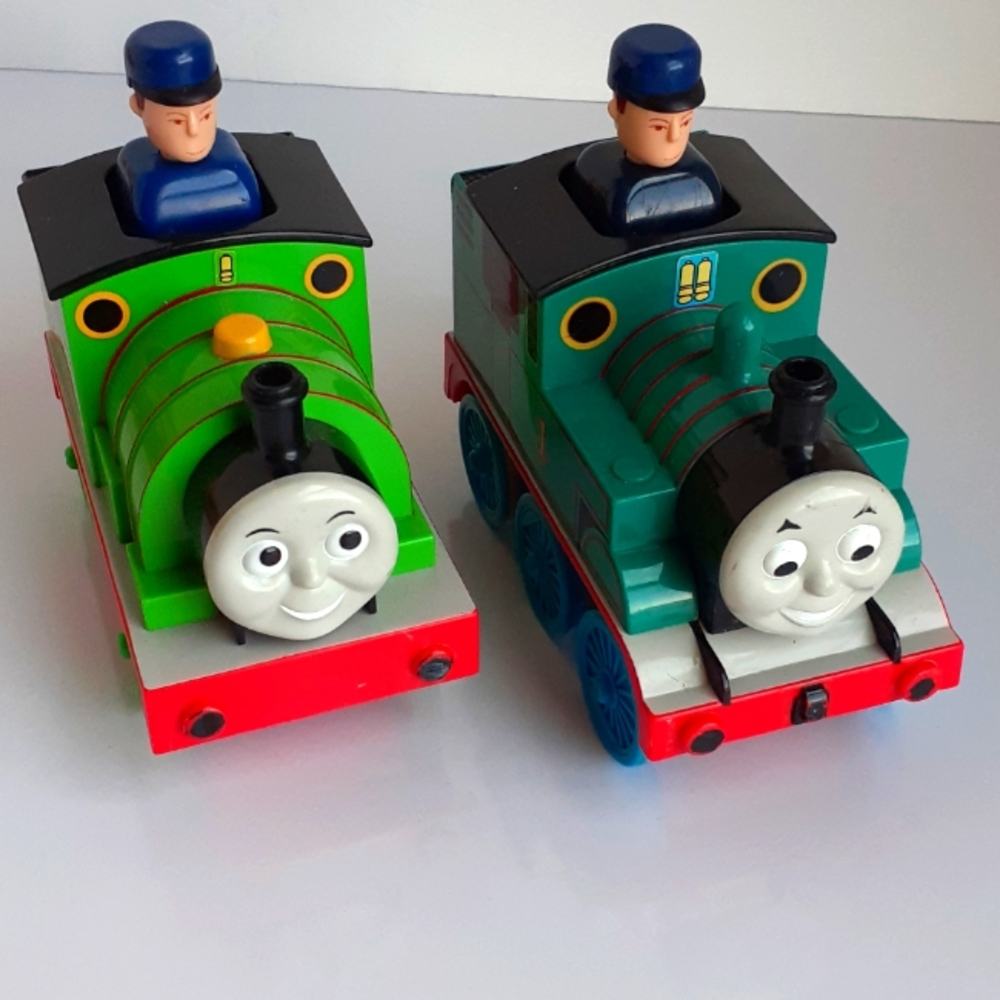 2004 Gullane Tomy Limited Percy Push And Go Engine #6 & #1 Thomas The Train